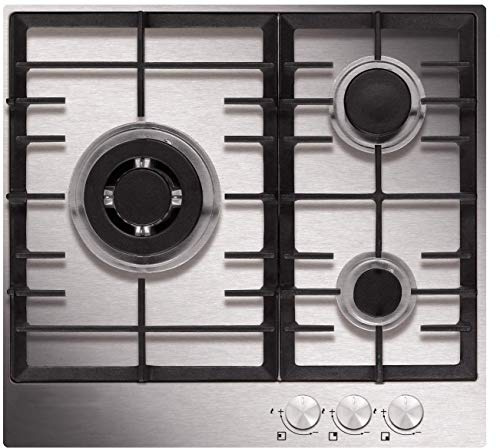 Table De Cuisson Gaz 60cm 3 Feux Inox - AT635HIX