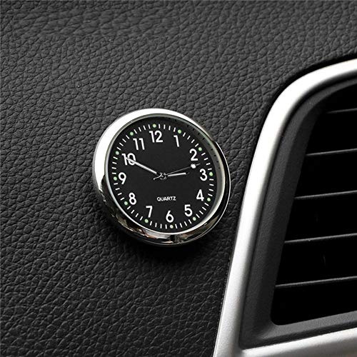 BAAQII Leuchtende Auto-Armaturenbrett-Belüftungsöffnungs-Zeit-Uhr-Quarz-analoge Uhr Schwarzes