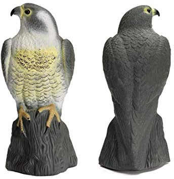 Garden Mile Large Realistic Falcon Decoy Bird Deterrant Lifelike Full Bodied Bird Of Prey Pest Control Garden Statue Realistic Cat Birds Pest Repeller Garden Pond Decoration