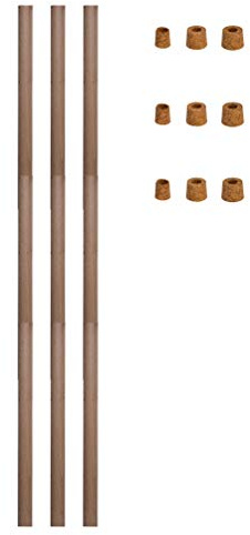 Lauschaer Glas, Rosenkugel Korken, Ersatzkorken für Gartenkugeln mit einer Öffnung von 22-35 mm, 3 Stück sortiert (9 Korken + 3 Stäbe)