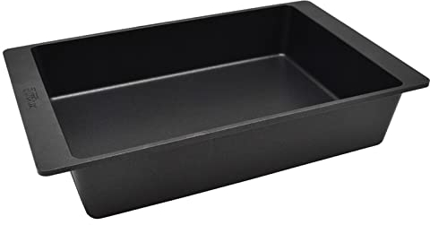 Eurolux Aluguss Bräter 41 x 26 cm Induktion - flacher 8.0 cm Rand - backofengeeignet - induktiver rechteckiger Gussbräter beschichtet - Made in Germany