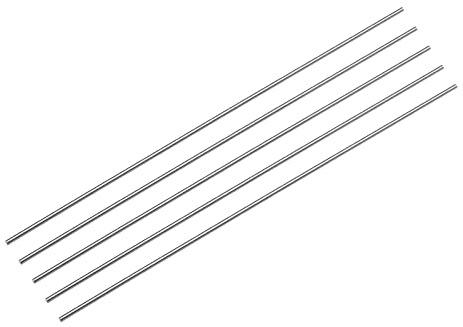 QUARKZMAN 5pz Rotondo Aste 2mm x 200mm HSS Alta Velocità Acciaio | Barra Magazzino, per Industria Tornio Ingranaggio Albero Aghi Bulini