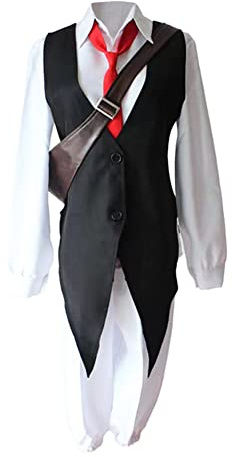 Xinchangda The Seven Deadly Sins, Set per cosplay, con camicia, gilet, pantaloni, cravatta e borsa a tracolla, per Halloween, Carnevale