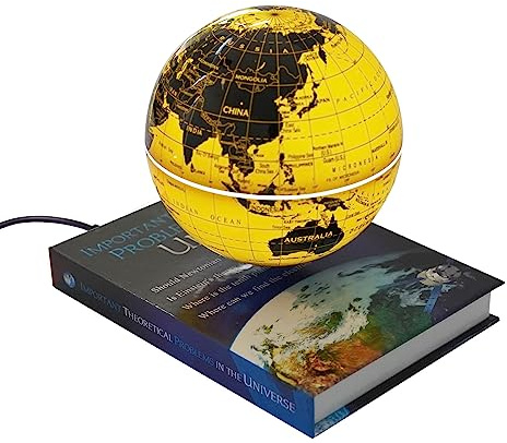 VPABES 6 Inch Floating Globe Magnetic Levitation with LED Color Changing Light, Magnetic Levitating Globe for Desk Office Home Decor Educational Gift for Men Father Boys Boss, w/Touch Control
