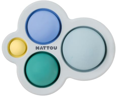 Nattou Pop-it Toy Silicone, 10 cm, Blue