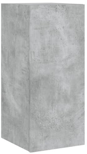 vidaXL Väggmonterad tv-bänk LED betonggrå 30,5x35x70 cm