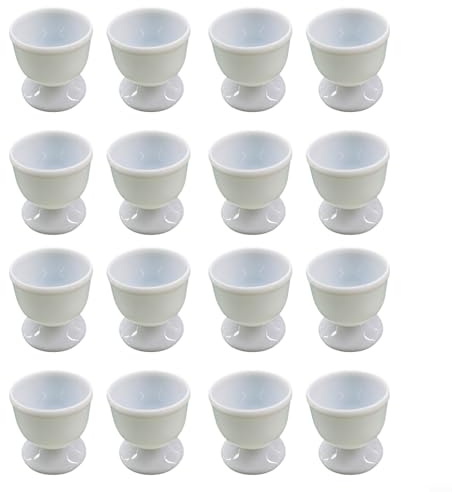 Oniissy Set di portauova bianco, porta uova sode, morbide, dure, per la colazione, in ceramica, regalo di inaugurazione della (16 pezzi), 1693305387