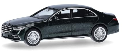herpa Modellauto Mercedes-Benz S-Klasse,smaragdgrünmetallic, Miniatur im Maßstab 1:87, Sammlerstück, Made in Germany, Modell aus Kunststoff