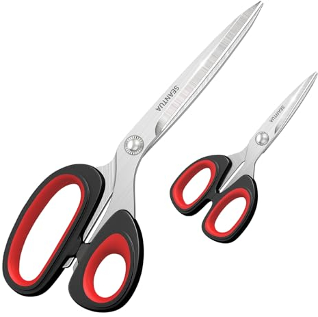 Fabric Scissors, 9 Sewing Scissors/ 5 Small Scissor, Dressmaking Shears Heavy Duty, Sharp Stainless Steel Blade, Ergonomic Handle, All Purpose for Crafting Fabric Leather (9+5)