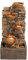 Teamson Home 72.3 cm Outdoor 4-Tier Stacked Stone Cascading Water Fountain with LED Lights, Brown