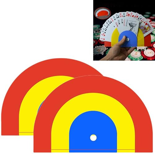 syiyunran Soporte para Tarjetas De Juego - 2 Unidad, Sujeta Cartas Naipes Perezoso Clip Plástico, Curvo Accesorio Baraja Manos Libres Cards Poker para Todo Tipo de Juegos de Cartas
