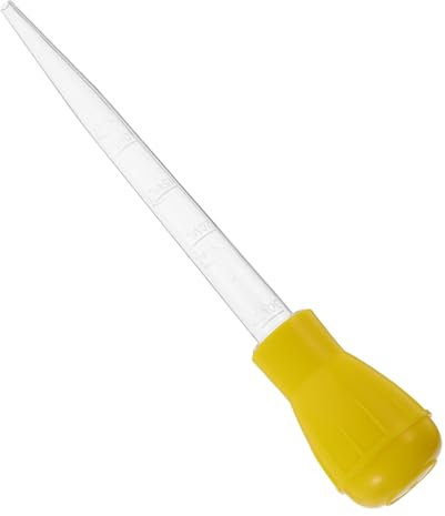 OKUMEYR Food Baster and Meat Injection Tool Yellow Plastic Turkey Marinade Baster for Cooking for BBQ and Roasting