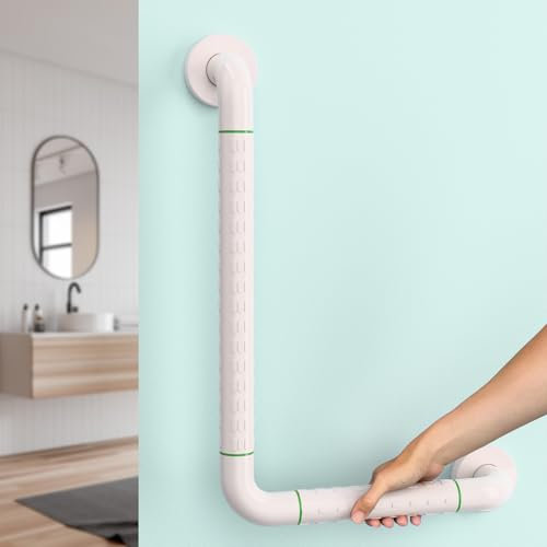 OTOmitra Maniglie per anziani, maniglia per doccia con fluorescenza, 60 x 40 cm, manico per vasca da bagno in acciaio inox, antiscivolo, per vasca da bagno, per scale, bagno e WC