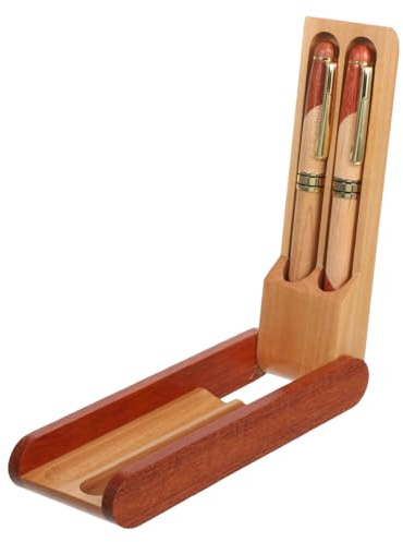 Operitacx Füllfederhalter Set Holz Schreibset Mit Kugelschreiber in Edler Palisander Holzbox Für Büro Und Schule Stationery Set Zum Schulanfang