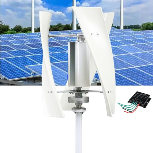 MESOVFCA 1500W 12V 24V 48V Wind Turbine Generator Kit, with 3 Blade, Wind Generator Kit W/Controller, Wind Power Generator for Home Hybrid Solar Wind System