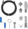 BOLEIFYX 5m Drain Snake with 6 Interchangeable Cutter Heads – 12mm Flexible Pipe Unblocker for Drill or Manual Use – Ideal for Sinks, Toilets & Drains