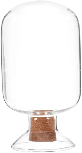 FUTUREORYY Porte-allumettes en Verre 500 ML Transparent Bouchon en Liège Conteneur De Rangement Multifonction pour Décoration Intérieure Et Exposition D'objets