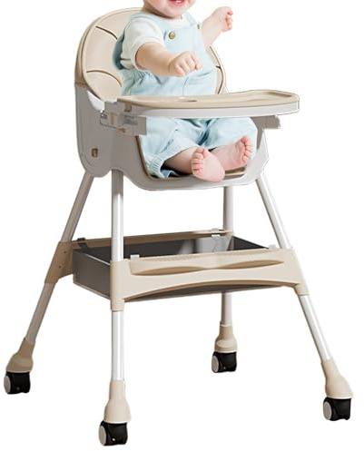 Befeixue Chaise Haute Pour Bébé,Chaise Haute Portable Enfant - Siège Rehausseur Multifonction avec Fonction Relax et Balancement pour Maison Voyage Extérieur