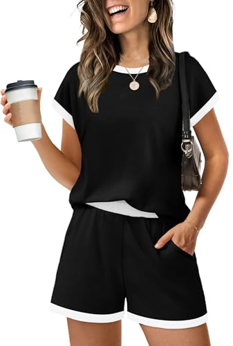 Two Piece Sets for Women Summer Lounge Sets Sweatsuits Women 2 Piece Travel Cruise Spring Outfits Resort Wear 2026 Matching Sets Fashion Clothing Pajamas Casual Shorts Beach Vacation Clothes Boho