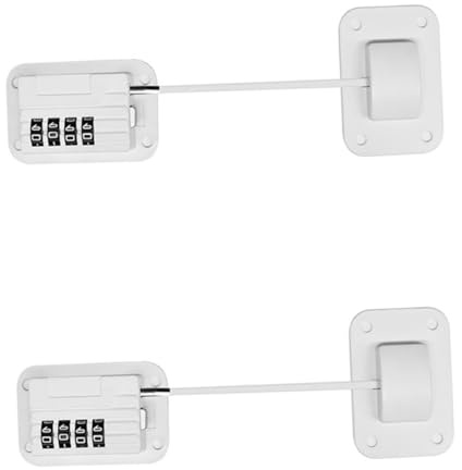 TOGEVAL 2 set Lucchetti Sicurezza con Password per Frigorifero Finestre e Elettrodomestici Blocco Sicuro Antiapertura per Adatto Frigo Congelatore Armadi e Protezione Multiuso per Casa