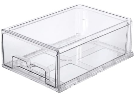 Fegtrtyoa Refrigerator Drawers Stackable Fridge Organizer Bins for Refrigerator Organizers and Storage Size Small