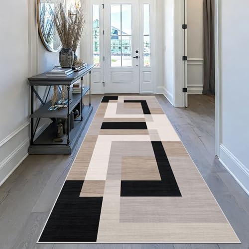 EWQSDFV Teppich Läufer Flur Küchenteppich Waschbar rutschfest Küchenmatten Bettumrandung Eingangsbereich Multifunktionale Teppichläufer 60 x 260 cm Teppich für Küche Korridor Schlafzimmer Waschküche