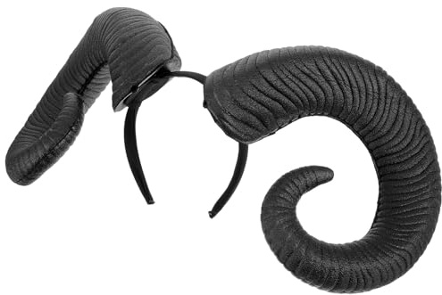 VOSAREA Halloween Horn Haarreif Schwarz Umweltfreundliches Stirnband für Geisterfest Party Sicheres Material Detailreiche Verarbeitung Haarschmuck für Erwachsene