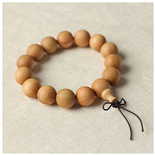 Naturligt Thuja Trä Armband 15 Mm Mala Bön Pärlor Buddhistiska Rosenkransen Unisex