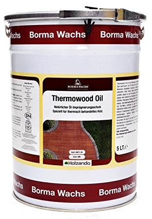 Borma Wachs 5 Liter Thermowood Natur Thermoholz Öl Holzöl (Dunkel - 63)
