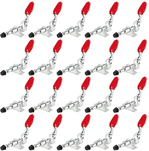 PINGEUI 20 Pack Push Pull Quick Release Toggle Clamp, Adjustable 301AM Toggle Clamp, Push Pull Action Toggle Clamp for Woodworking