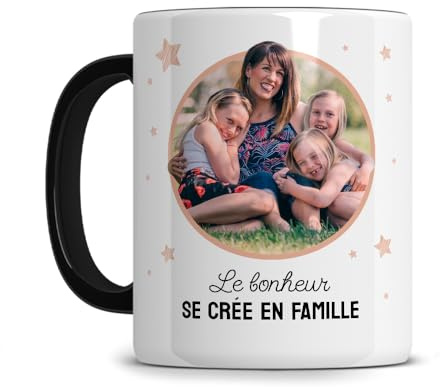 L'épicerie Chérie Mug Personnalisé avec photo et texte ORIGINAL STAR MUG PHOTO Cadeau noël original fête des pères collegue de travail homme - Céramique 330ml