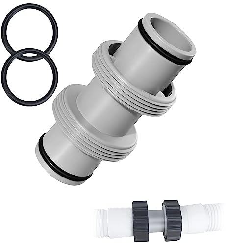 Schlauchverbinder 38mm, 2 Wege Poolschlauch 38mm Verbinder,Poolschlauch Adapter für Intex Bestway Coleman,Pool Anschlussset 38mm für Poolschläuche,Pool Schlauchverbinder Verlängerung(grau/1pcs)