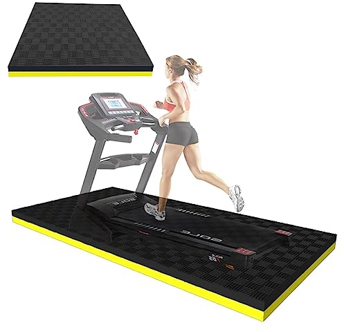 WORDFUN Home Fitnessraum Bodenmatte, Hochdichte rutschfeste Laufband Matte, Stoßfest Extra Wiederstandsfähige, Multifunktionsmatte, Fitnessgerätematte, Yogamatten, Übungsmatte, Gymnastikmatten