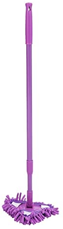 Trapeador húmedo y seco Juego de mini trapeador triangular de chenilla para el hogar, cabezal de trapeador multifuncional giratorio de 180 °, trapeador de limpieza fácil de limpiar (tamaño: trapeador)