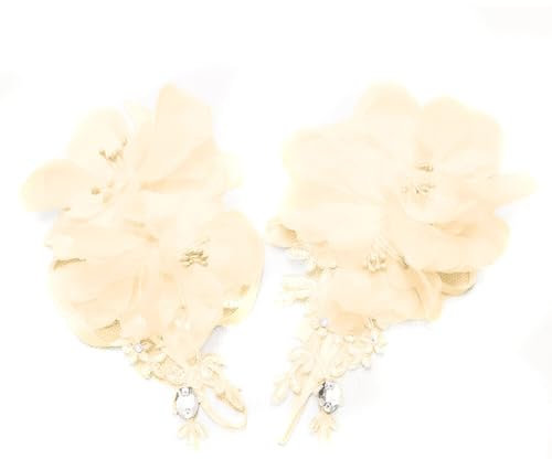Asudaro Blumenspitze Kurze Spitze Floral Handschuhe Strass Brauthandschuhe Gaze Handschuhe Fingerlose Handschuhe Handdekoration Für Braut Hochzeit Foto Abendkleid Hochzeit Handschuhe golden