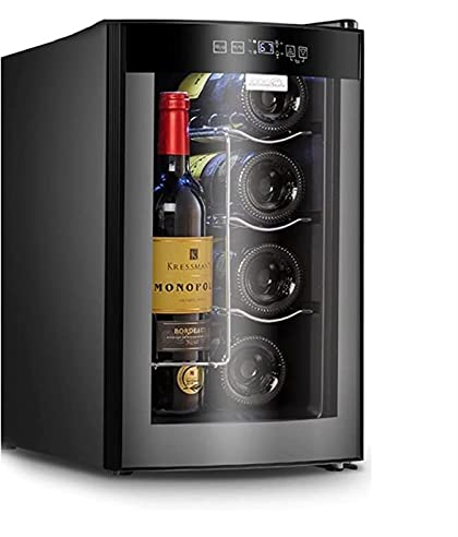 Suuim Enfriador de Vino para 10 Botellas, refrigerador termoeléctrico para Vino, Bodega para Cocina pequeña, apartamento, condominio, cabaña, casa rodante
