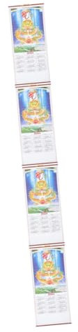 Tofficu 4stücke Wandkalender Im Chinesischen Stil Traditioneller Drachenkalendar Für Neujahrsdekoration Hochwertiger Papierkalender Für Zuhause Und Büro Zeigt Kulturelle Highlights Und