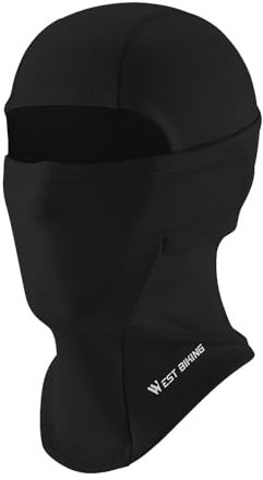 UNNESTAR Barn balaclava skidmask – varma vintermössor helskydd fleece halsvärmare för pojkar och flickor skidåkning cykling, svart, 4-12 År