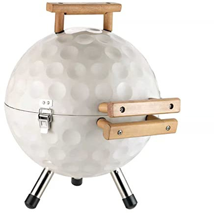 Barbecue à charbon sphérique portable pour barbecue extérieur Mini réchaud rond pliable et facile à assembler Idéal pour le camping et les fêtes à la maison