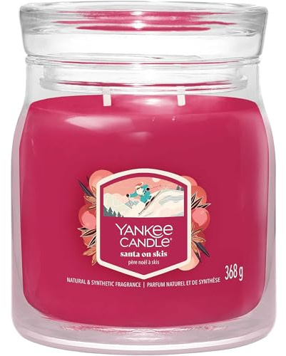 Yankee Candle, Medium Signature Jar, Santa on Skis
