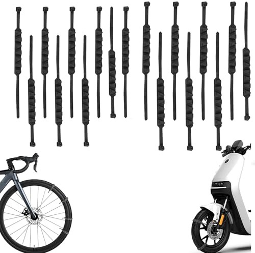20 Stück Motorrad Reifen Schneekette 50cm Nylon Fahrrad Schneeketten, Auto Schneekette, Rutschfeste Schneereifen Reifenketten Auto Notfallketten Für Schnee Schlamm Straße