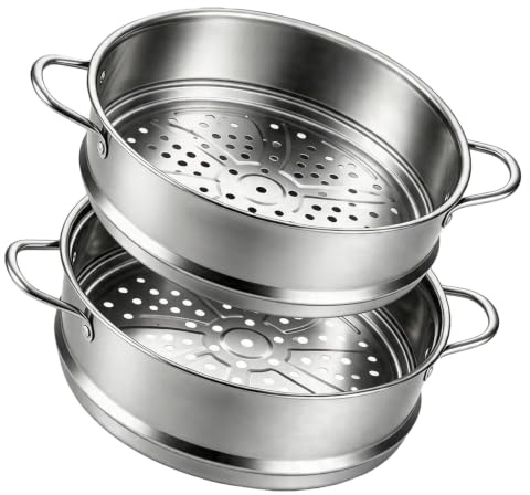 20 cm pequeño inserto de vaporera, 2 piezas de acero inoxidable al vapor, olla de vapor, rejilla de vapor para ollas, olla a presión para guisar verduras, frutas, huevos