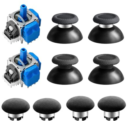 AKNES HallPi Linear TMR Joystick de Remplacement pour PS5 DualSense/Edge | Haute Précision, Performance Anti-dérive, Durée de vie prolongée, Set de Cachettes Interchangeables