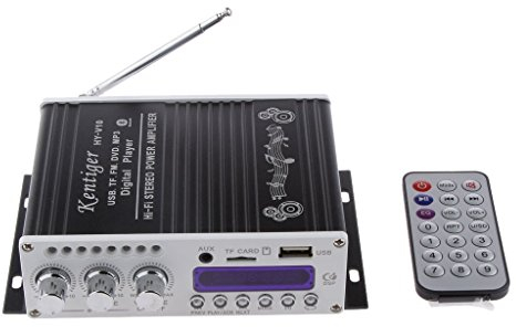 DollaTek Mini Bluetooth Hi-Fi Stereo Audio AMP Amplifier Bass Booster MP4 12V Support FM/MP3/TF/USB/DVD for Car Motorcycle Car Auto CD DVD