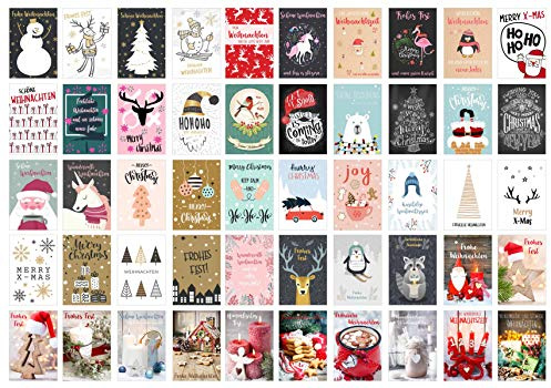 Edition Seidel Set 50 Weihnachtspostkarten Weihnachten Karten Postkarten Weihnachtskarten