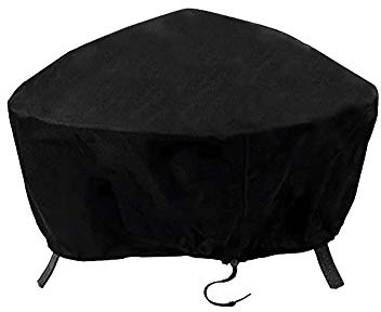 ValueHall Feuerstelle Abdeckung Schwerlast 600D Abdeckung für runde Feuerstelle Schutzhülle für Feuerschale Outdoor Barbecue Staubschutz V7084B (77 x 31cm)