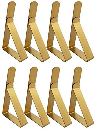 SOONPAM Tischtuchklammern, Tischdeckenklammer Picknick tischclips Tischdecke im Freien Edelstahl Tischdeckenhalter für Picknicks Abschluss Party Hochzeit 8Pack