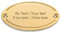 Türschild aus Messing mit personalisierter Gravur - 99 x 50 mm, oval - Türschild, Klingelschild, Namensschild mit eigenen Texten und Symbolen