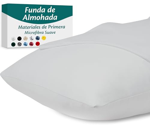 Flowen Fundas Almohada 70x40 de Microfibra Juego de 2 Fundas Cojin para Cama con Cremallera Invisible Tejido Suave y Lavable Antiácaros Transpirable Hipoalergénico Decorativas para Sofà y Silla