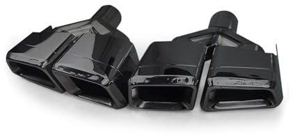 1 Paar Edelstahl Auspuff Schalldämpfer Auspuff Endrohr Spitze Für Mercedes Für Benz W212 Amg E63 W212 W204 Auspuff Plug Düse Auspuffblende (Farbe : Schwarz)